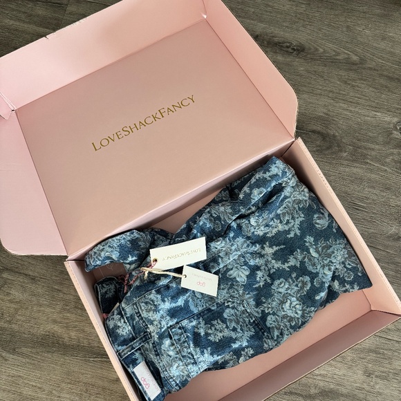 Gap × LoveShackFancy High Rise Floral ‘70s Flare Jeans - Picture 2 of 7